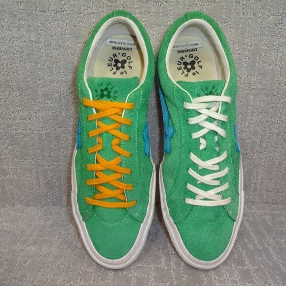 Converse One Star OX x Golf Le Fleur Jolly Size M 12 W 14 Green Suede 160322C - Picture 2 of 9